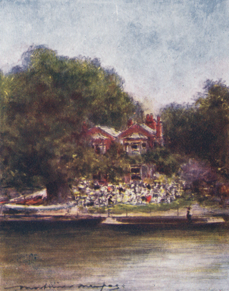 'Cookham, from above' by Mortimer Menpes. Berkshire 1906 old antique print